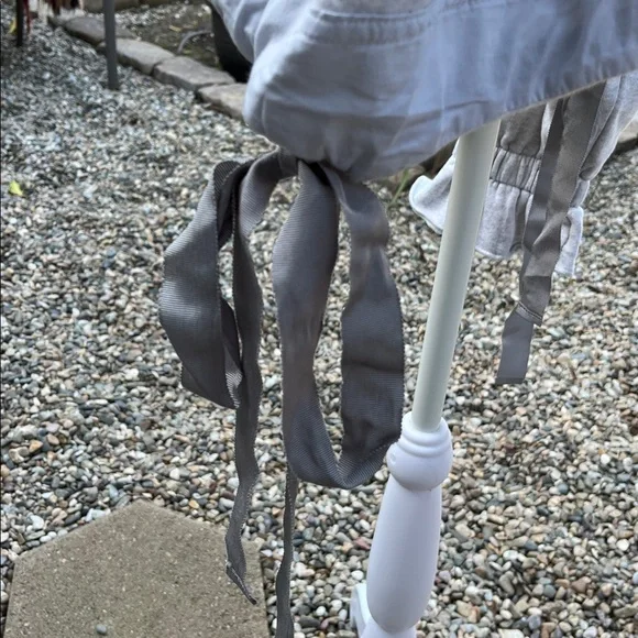 NWT Maeve Big Top Sweatshirt Gray 100% Cotton Ribbon Ties Sweatshirt Roomy XL - Picture 3 of 11